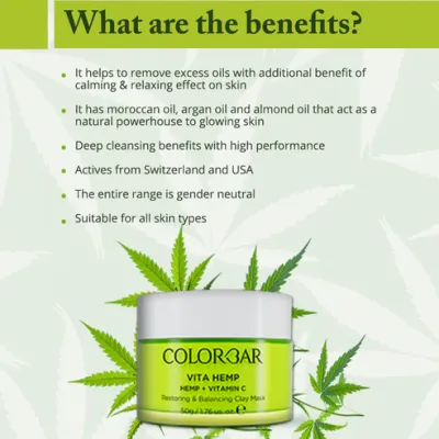 Colorbar: Vita Hemp Restoring & Balancing Clay Mask - 50gm