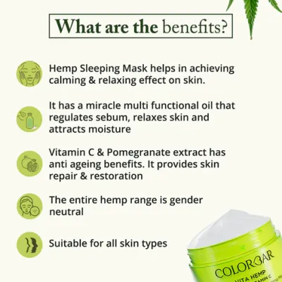 Colorbar: Vita Hemp Restoring & Balancing Sleeping Mask - 50gm