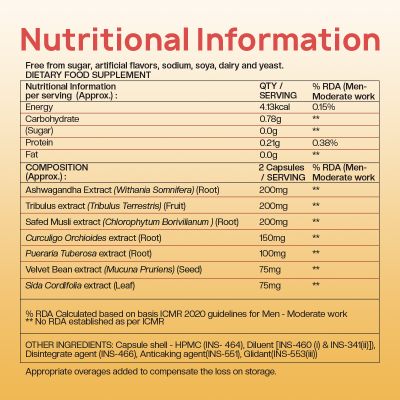 The Co Being: Power Up Male Performace Capsule - 60 Capsules