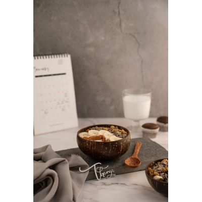 Thenga: Coconut Bowl/Shell with Spoon