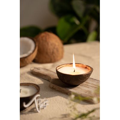 Thenga: Coconut Shell Eco-Friendly Candle/Diya - Set of 2