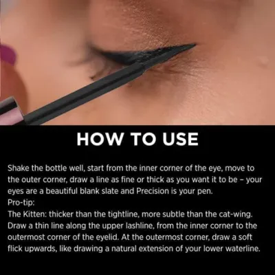 Colorbar: Precision Waterproof Liquid Eye Liner Black 001 - 2.5ml