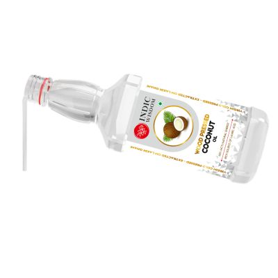 Indic Wisdom: Wood Pressed Virgin Coconut Oil 1 Liter (Cold Pressed Coconut Oil - Extracted on Wooden Churner)