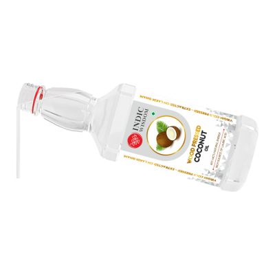 Indic Wisdom: Wood Pressed Virgin Coconut Oil 500 ml (Cold Pressed Coconut Oil - Extracted on Wooden Churner)