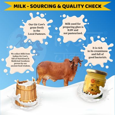 Indic Wisdom: Hand Churned Desi Gir Cow Ghee - 450 ml