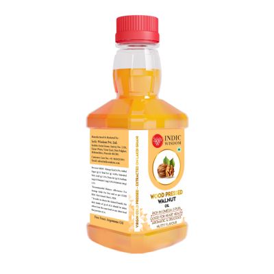 Indic Wisdom: Wood Pressed Walnut Oil 100 ml (Cold Pressed Walnut Oil - Extracted on Wooden Churner)