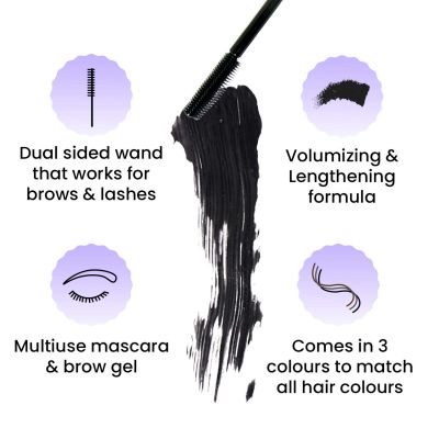 FAE Beauty: Brash Dual Mascara and Brow Gel - Jet Black - 10gm