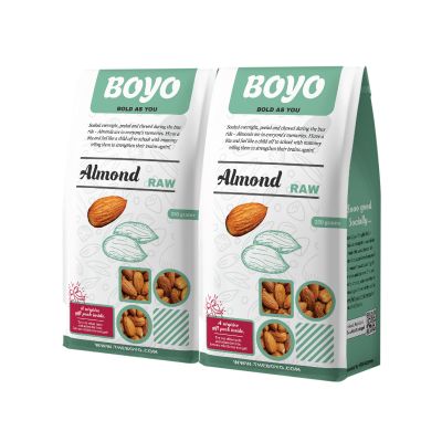 BOYO: Natural California Almonds - Pack of 2 (500gm each)