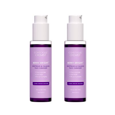 Conscious Chemist: Pore Refining Brightening Face Wash with Niacinamide, BlueBerry & AcaiBerry Extracts -Super Saver Packl