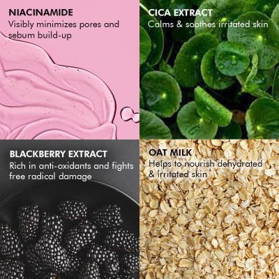 Conscious Chemist: Pore Refining Brightening Face Wash with Niacinamide, BlueBerry & AcaiBerry Extracts -Super Saver Packl