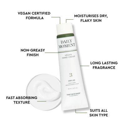 The Face Shop: Daily Moment Vegan Hand Cream - Noon Park - 30ml