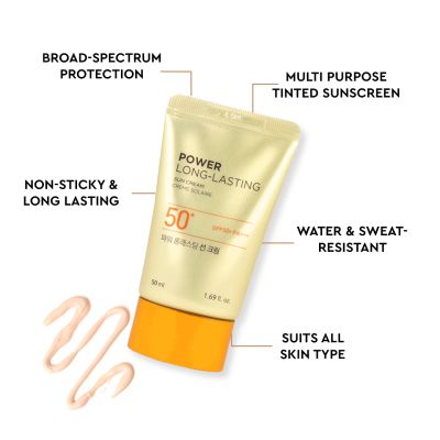 The Face Shop: Power Long-Lasting Suncream SPF50+ Pa+++ - 50ml