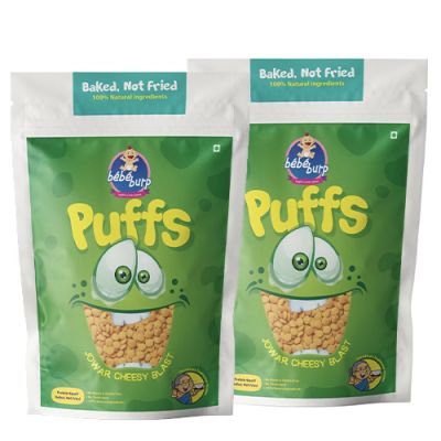 BEBE BURP: Grandma's Super Puffs Jowar Cheesy Blast - Pack of 2 - 35gm Each