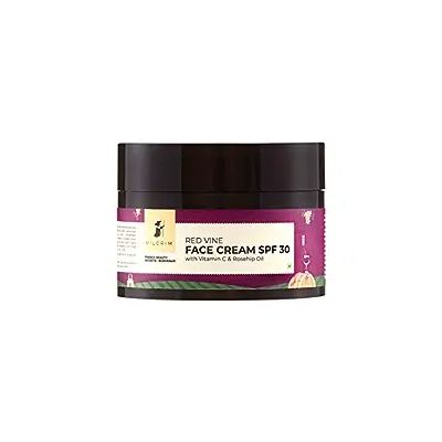 Pilgrim: Red Vine Face Cream with SPF 30 Sunscreen - 50gm