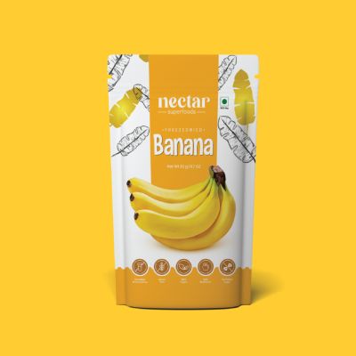Nectar Superfoods: Freeze Dried Banana Slices - 20gm