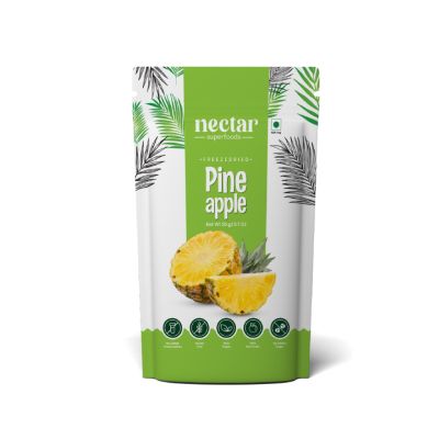 Nectar Superfoods: Freeze Dried Pineapple Slices - 20gm