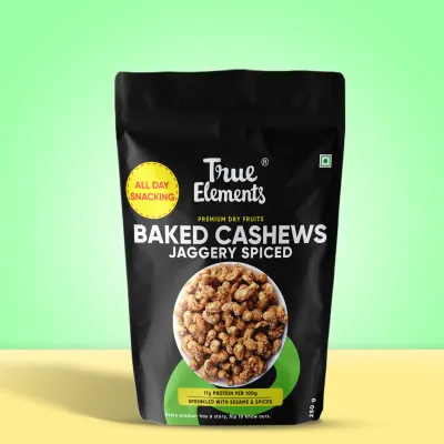 True Elements: Baked Cashews: Jaggery Spiced 250g