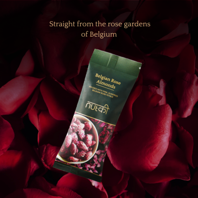 Nutki: Mini Gourmet Treat (Belgian Rose Almonds) - 35gm (Pack of 3)