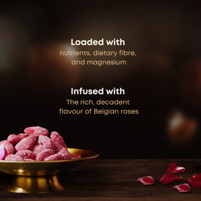 Nutki: Mini Gourmet Treat (Belgian Rose Almonds) - 35gm (Pack of 3)