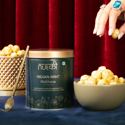 Nutki: Indian Mint Makhana - Tin - 50gm