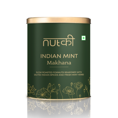 Nutki: Indian Mint Makhana - Tin - 50gm