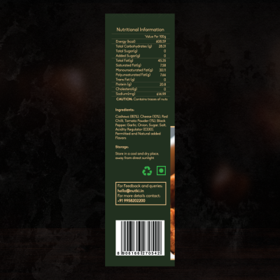 Nutki: Mini Gourmet Treat (Mexican Salsa Cashews) - 35gm (Pack of 3)