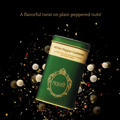 Nutki: White Pepper Cashew - Tin - 150gm