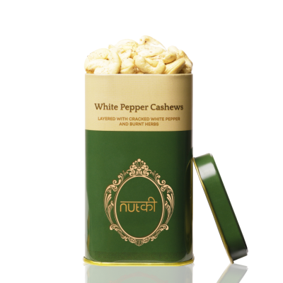 Nutki: White Pepper Cashew - Tin - 150gm