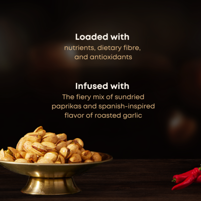 Nutki: Mini Gourmet Treat (Garlic & Paprika Pistachios) - 35gm