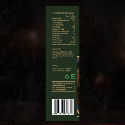 Nutki: Mini Gourmet Treat (Garlic & Paprika Pistachios) - 35gm