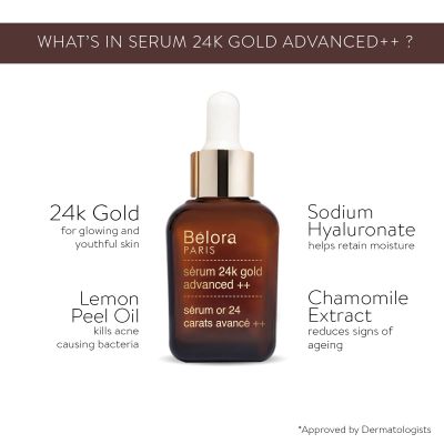 Belora: Serum 24k Gold Advanced ++ (Serum 24 Carats Advance) - 30ml