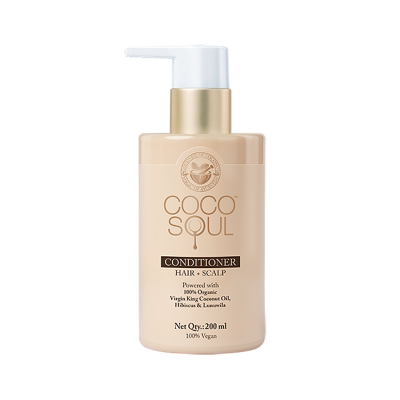 Coco Soul: Conditioner - Hair + Scalp , With Coconut & Ayurveda , Paraben & Sulphate Free - 200ml