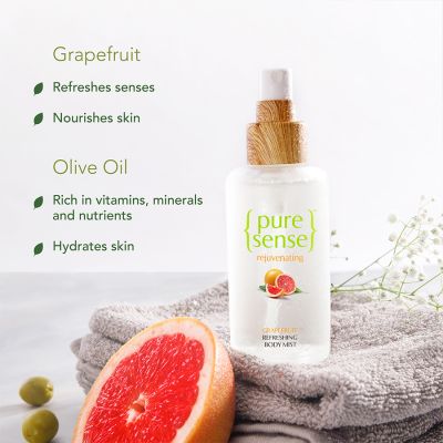 PureSense: Rejuvenating Refreshing Grapefruit Body Mist - 100ml
