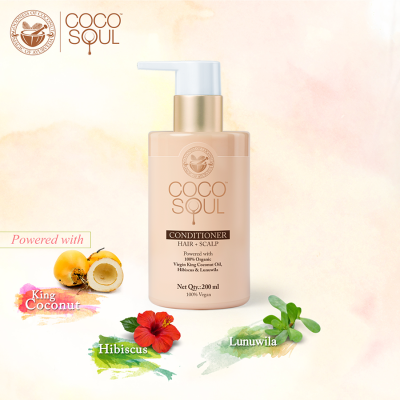 Coco Soul: Conditioner - Hair + Scalp , With Coconut & Ayurveda , Paraben & Sulphate Free - 200ml