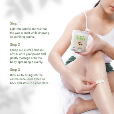 PureSense: Macadamia Hand-Poured Body Massage Candle - 200ml