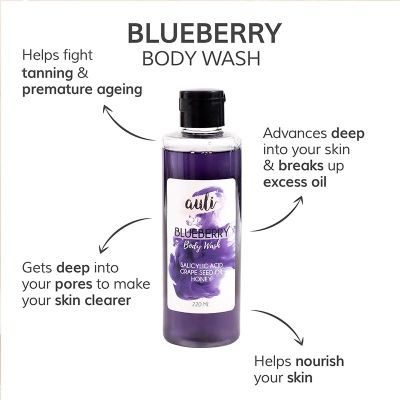 AULI: Cooling Blueberry Body Wash - 220ml
