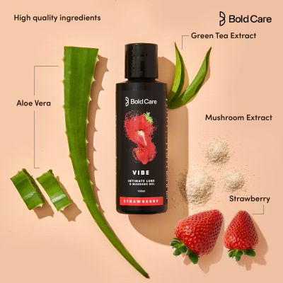 Bold Care: Strawberry Vibe - Intimate Lube & Massage Gel - 100ml