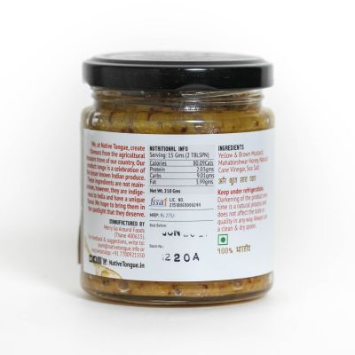 Native Tongue: Whole-Grain Honey Mustard- 200gm