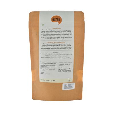I say organic: Roasted Masala Peanuts - 100g - Pack of 3