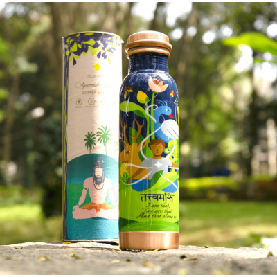 Sarveda: Copper Water Bottle | Tattvamasi - 1 Litre