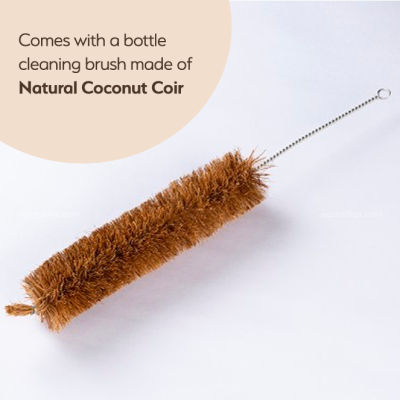 Sarveda: Copper Water Bottle with Cleaning Brush - Tattvamasi - 1 Litre