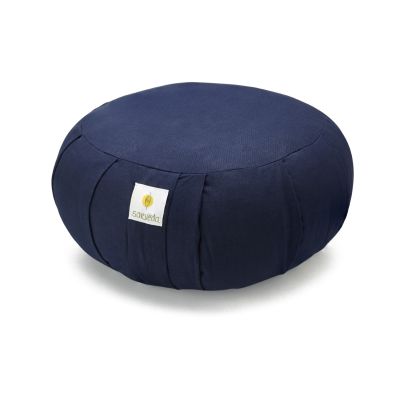 Sarveda: Round Zafu Meditation & Yoga Cushion - Navy Blue