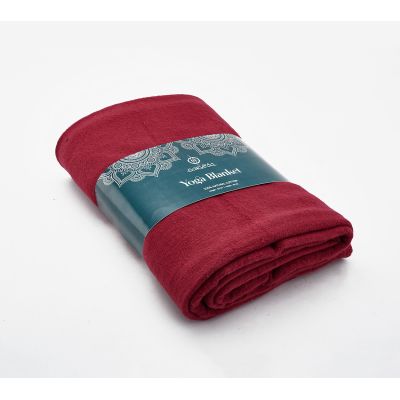Sarveda: Organic Cotton Yoga Blanket - Magenta