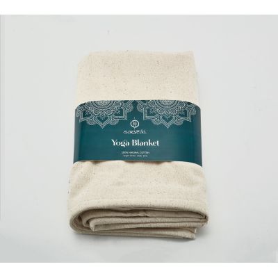 Sarveda: Organic Cotton Yoga Blanket - Natural White