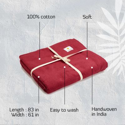 Sarveda: Organic Cotton Yoga Blanket - Natural White