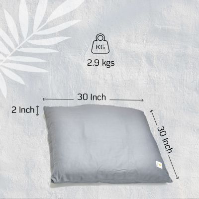 Sarveda: Zabuton Cushion for Meditation & Yoga Practise - Grey