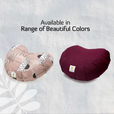 Sarveda: Crescent Zafu Meditation & Yoga Cushion - Texture