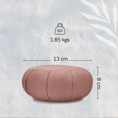 Sarveda: Round Zafu Meditation & Yoga Cushion - Rose