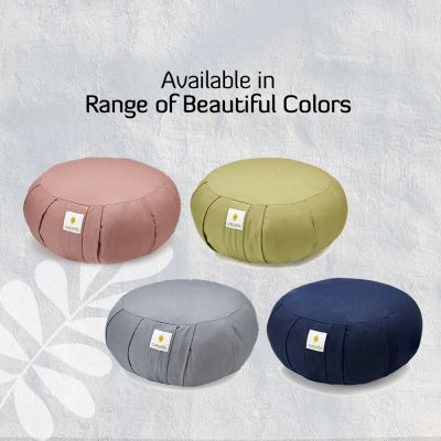Sarveda: Round Zafu Meditation & Yoga Cushion - Sage