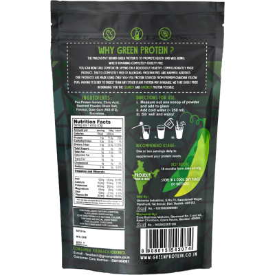 Green Protein: Watermelon Flavoured Pea Protein Pouch - 500gm